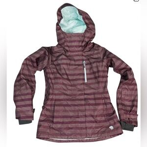 Women’s Mountain Hardwear Striped Hooded Ski/Boarding Jacket